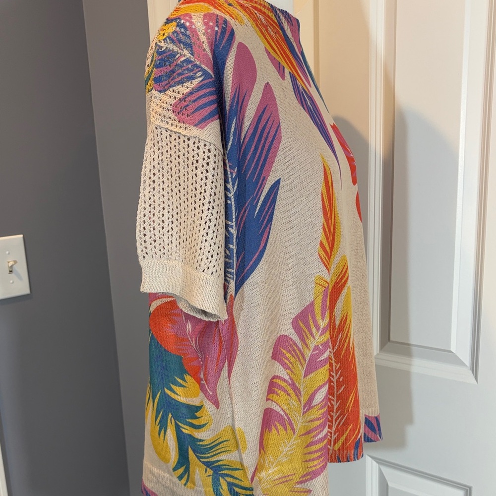 Fate Multicolor Leaf Pattern Blouse - image 6